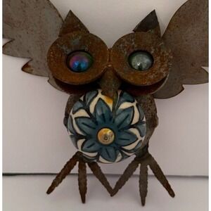 Metal Art In The Style Of The Hovering Owl From Cabinet Knob Critters - Hangable